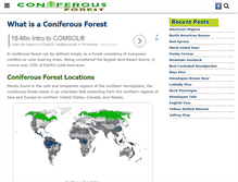 Tablet Screenshot of coniferousforest.com